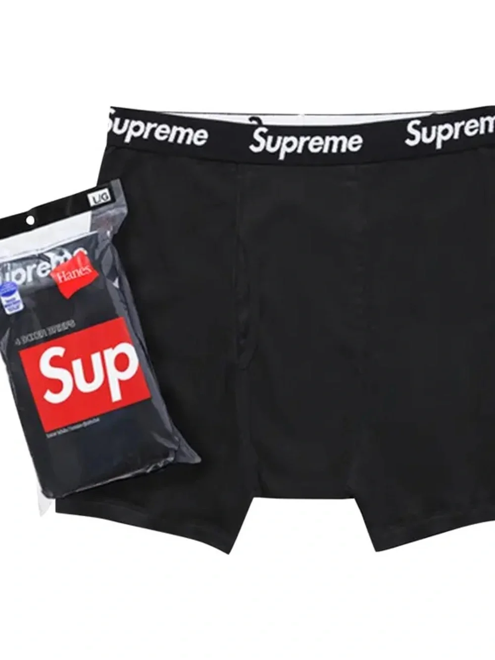 Hanes Boxer Briefs 2-Pack in Black and White